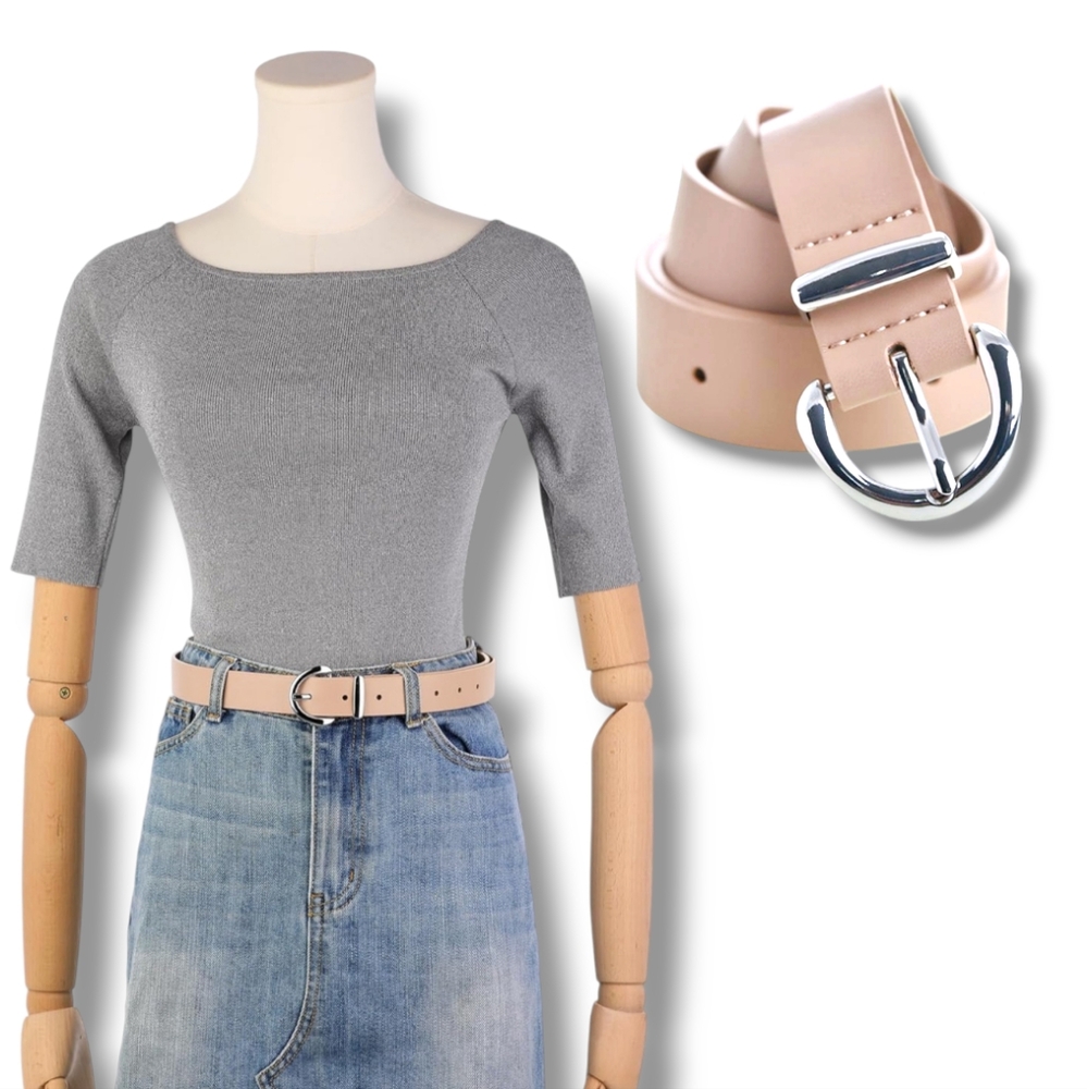 Like New 🥀 Women's Light Pink PU Leather Waist Belt